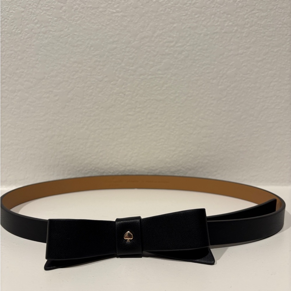 Kate Spade Black Leather Bow Belt
